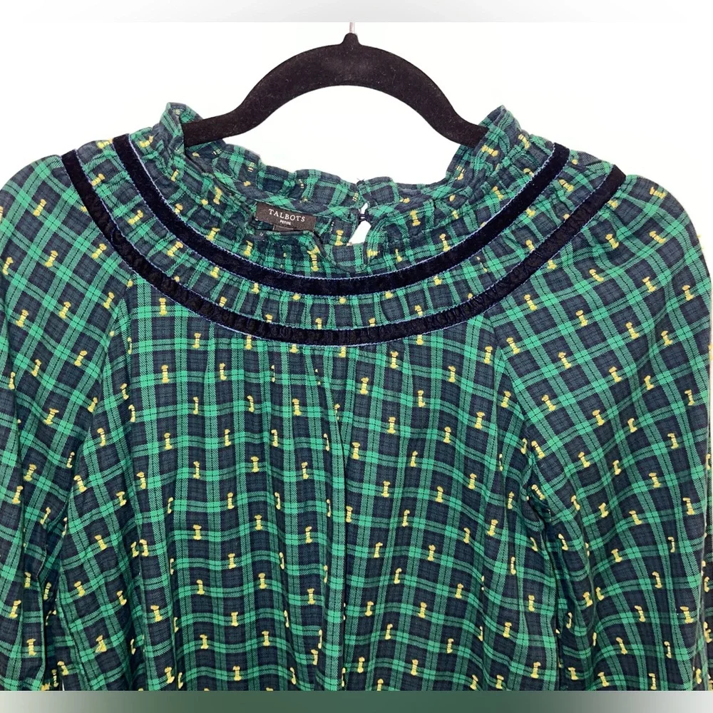 Talbots Petite‎ Plaid Shirt Size P - Picture 3 of 6